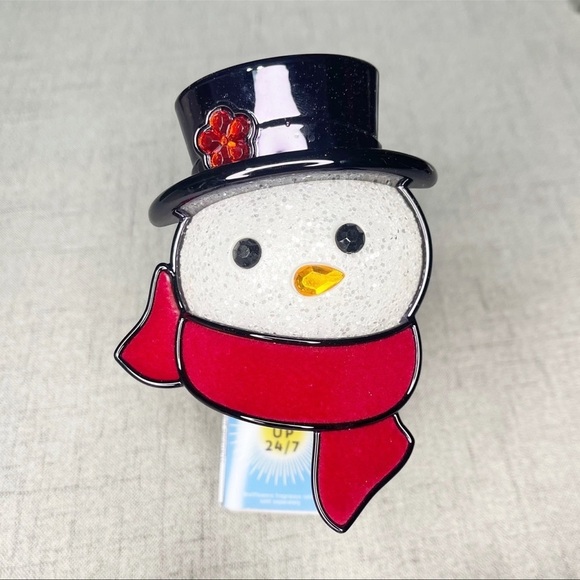 Bath & Body Works Snowman Light Up Wallflower Plug In Nightlight & 2 Refills NWT - Picture 3 of 8